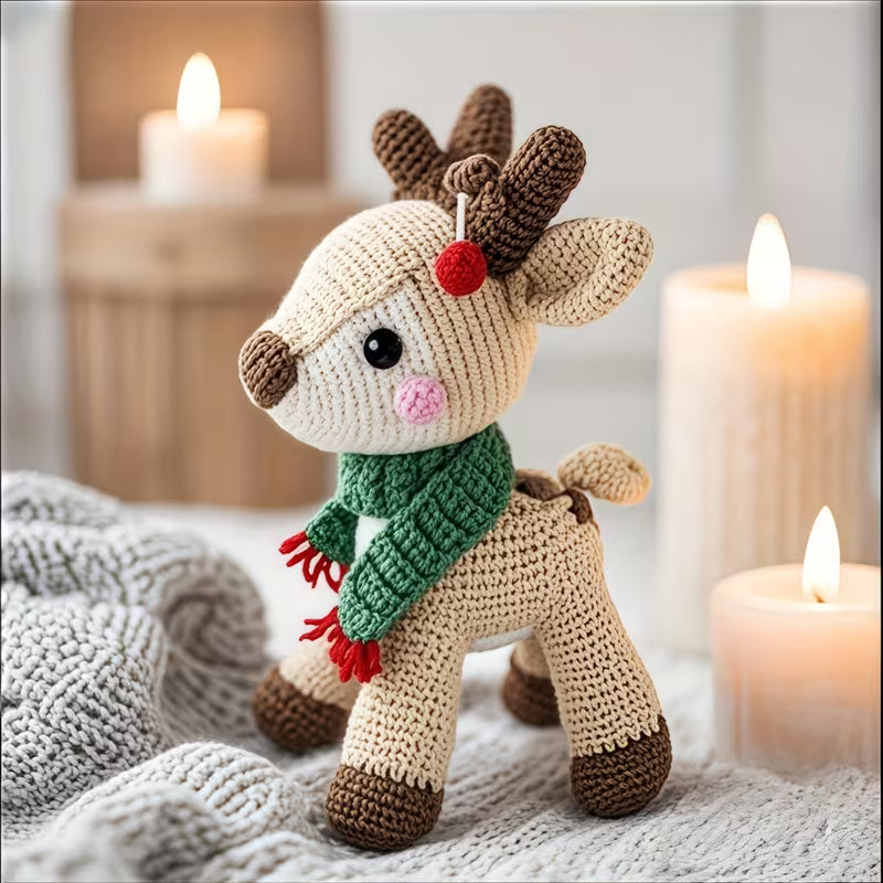 DIY Crochet Kit Raindeer Rudolph