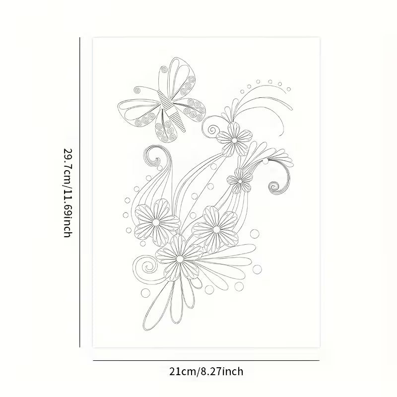 Quilling Flower And Butterfly DIY Kit