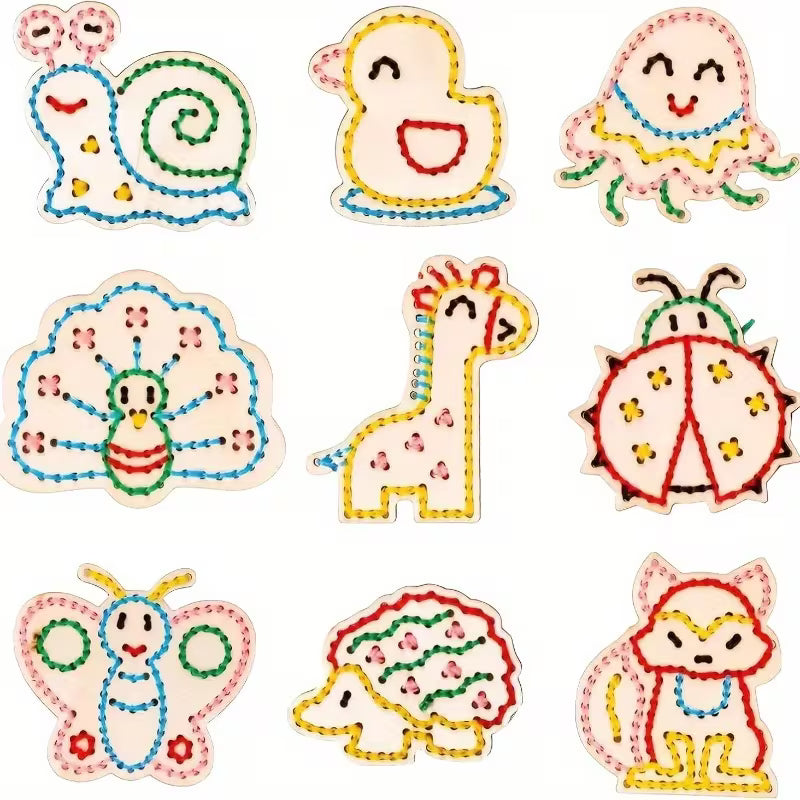 Wooden Sewing Learning Kit