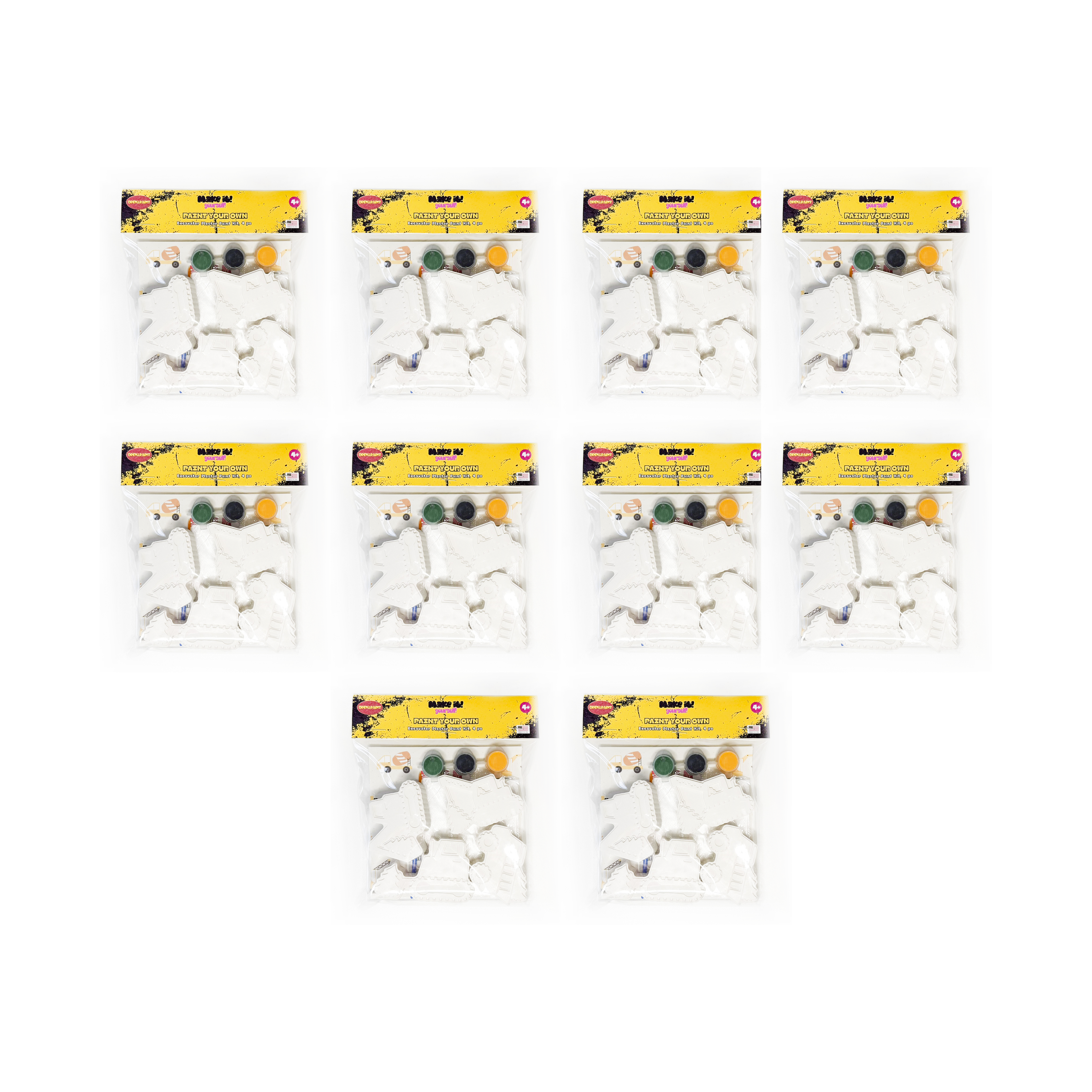 Excavator Plaster Paint Kit, 4 pc