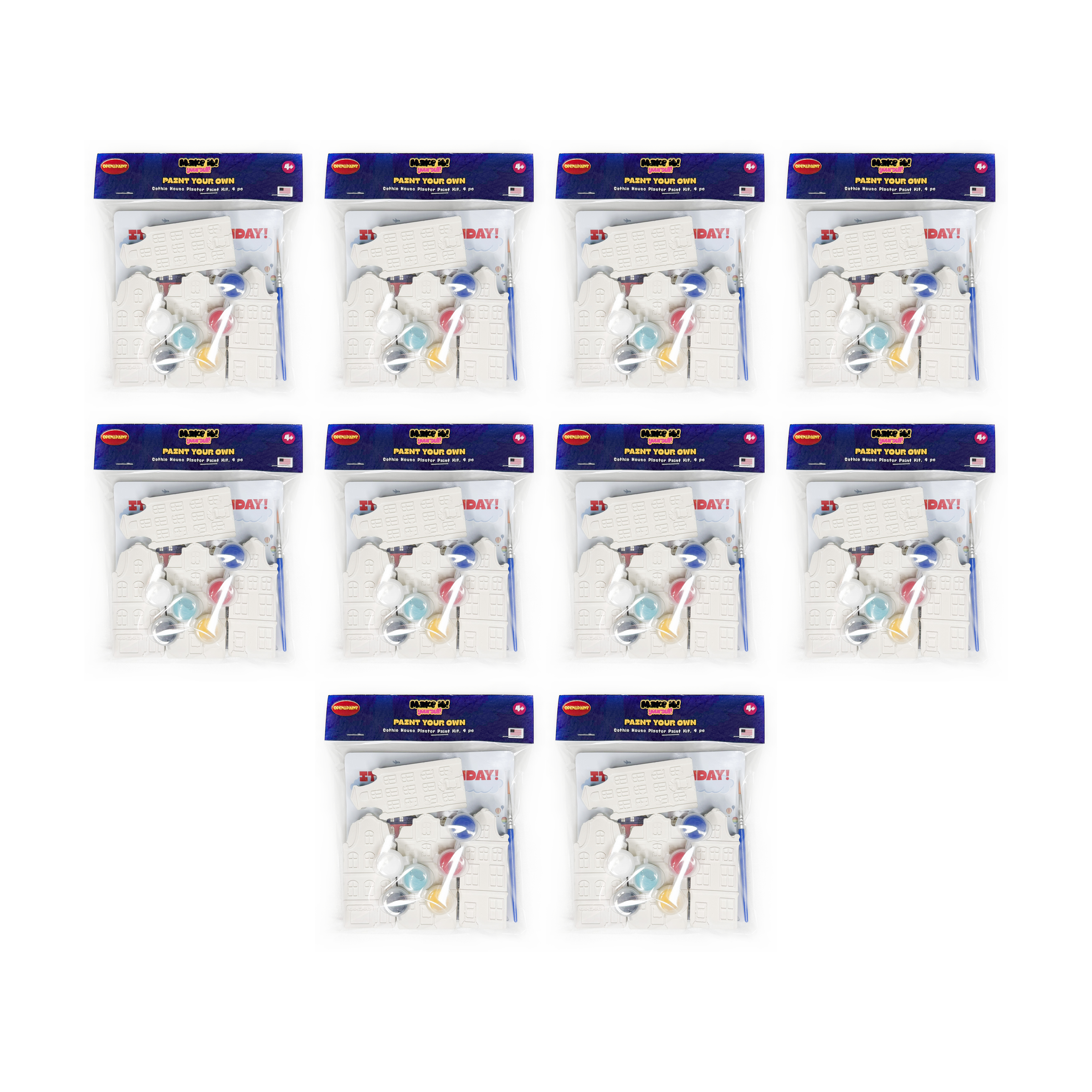 Gothic House Plaster Paint Kit, 4 pc