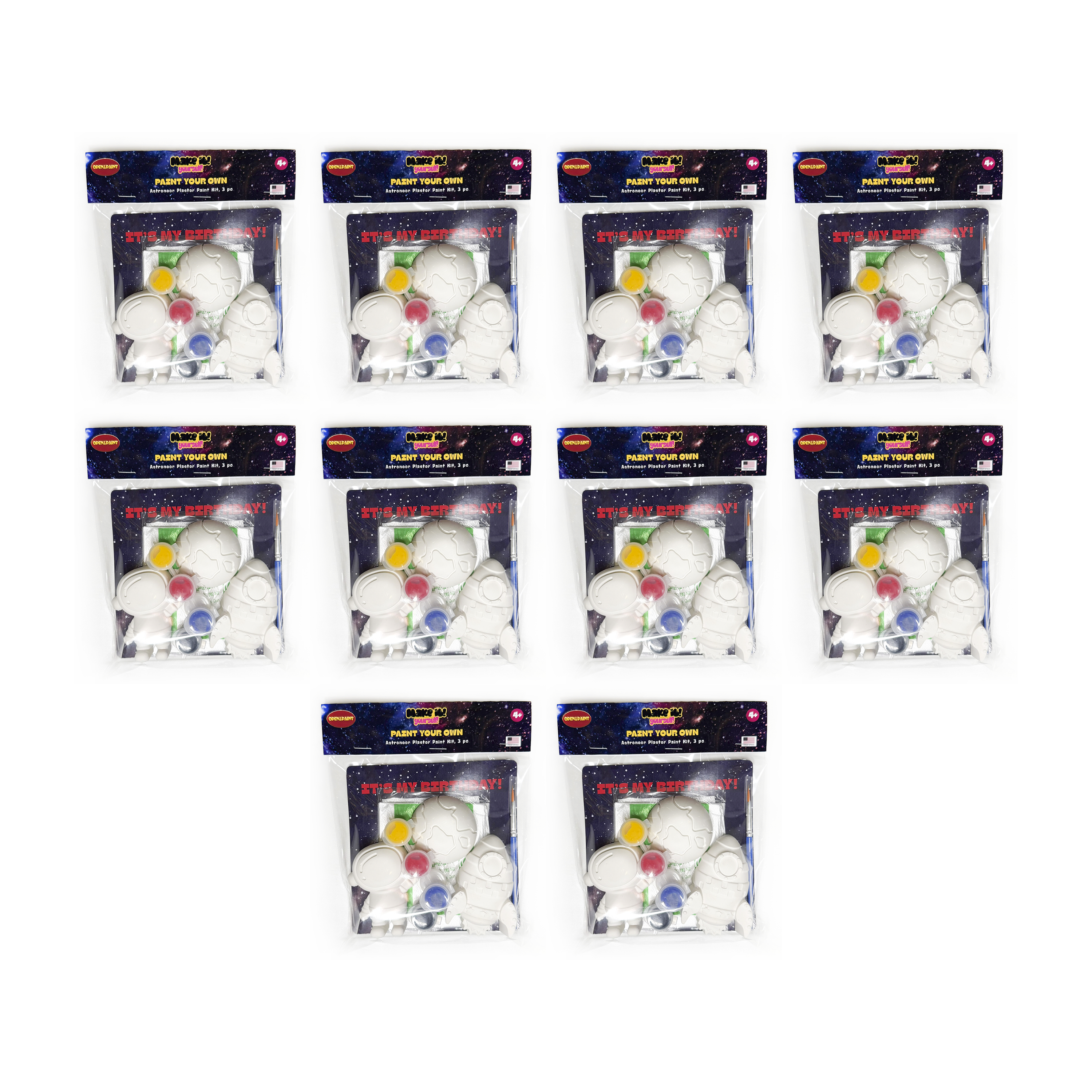 Astronaut Plaster Paint Kit, 3 pc