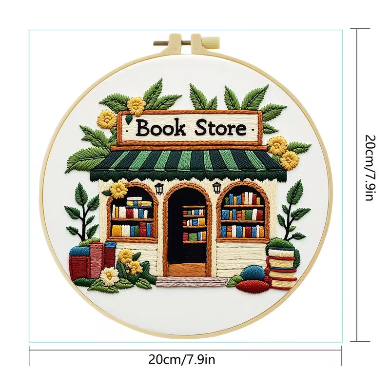 Book Store Theme Embroidery DIY Kit