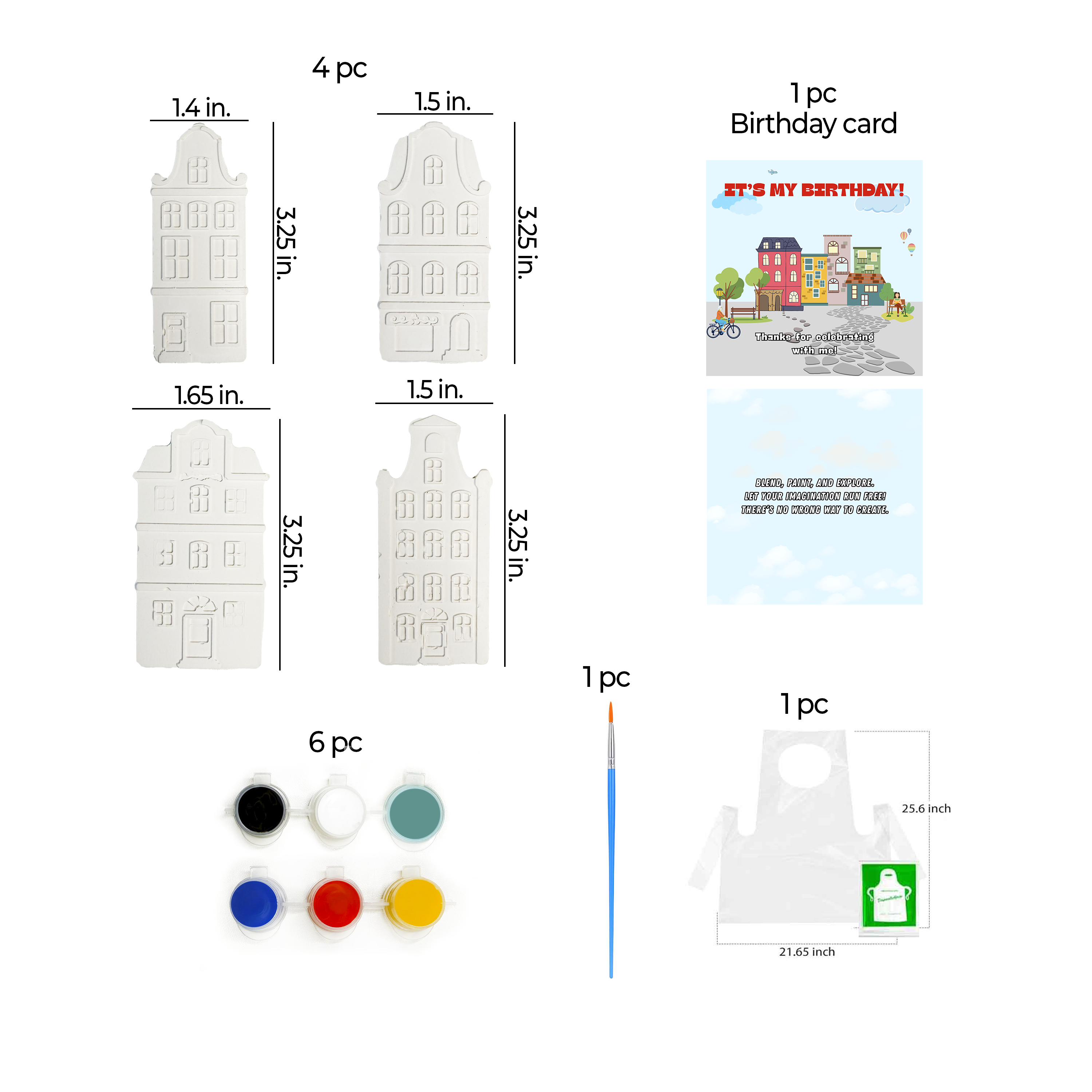 Gothic House Plaster Paint Kit, 4 pc