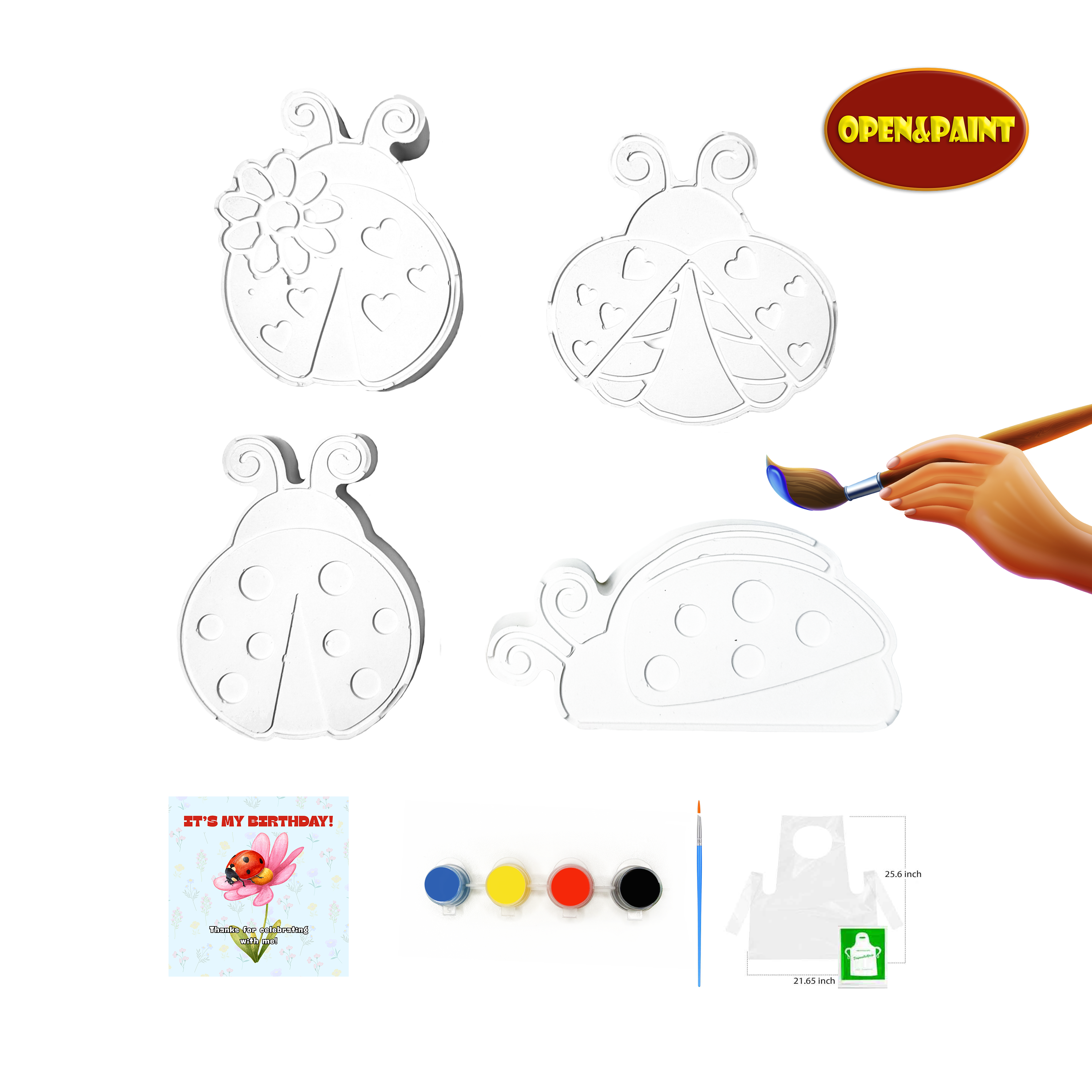 Ladybug Plaster Paint Kit, 2 pc