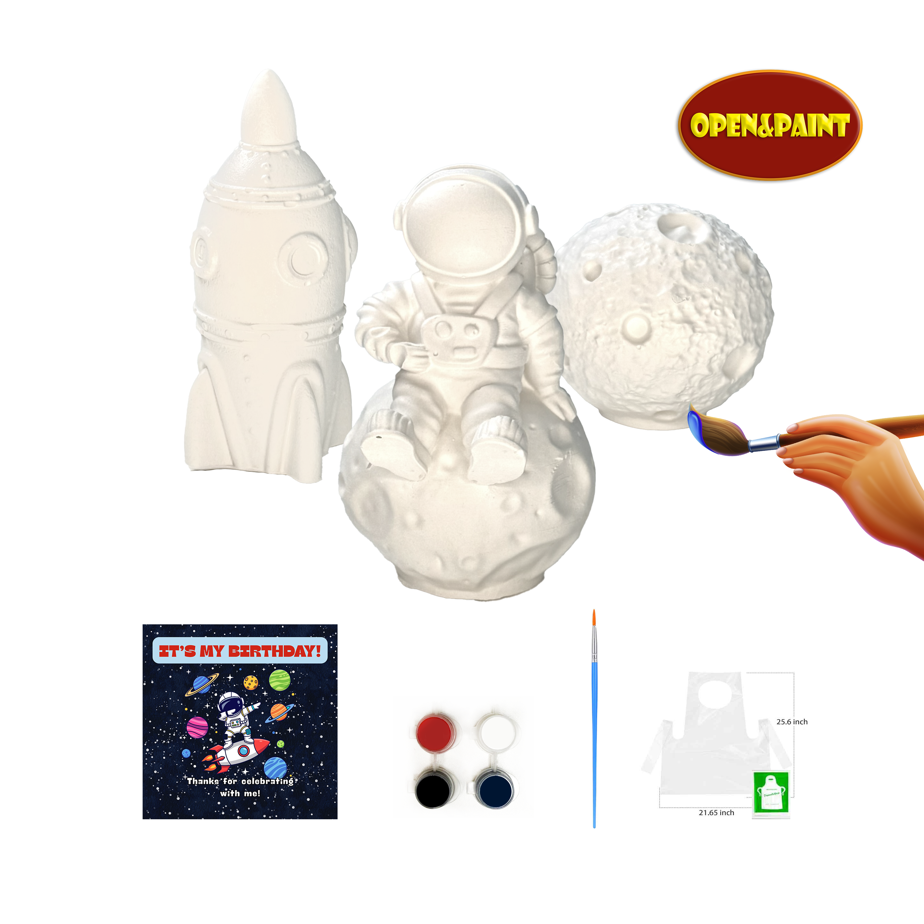 Space Plaster Paint Kit, 3 pc