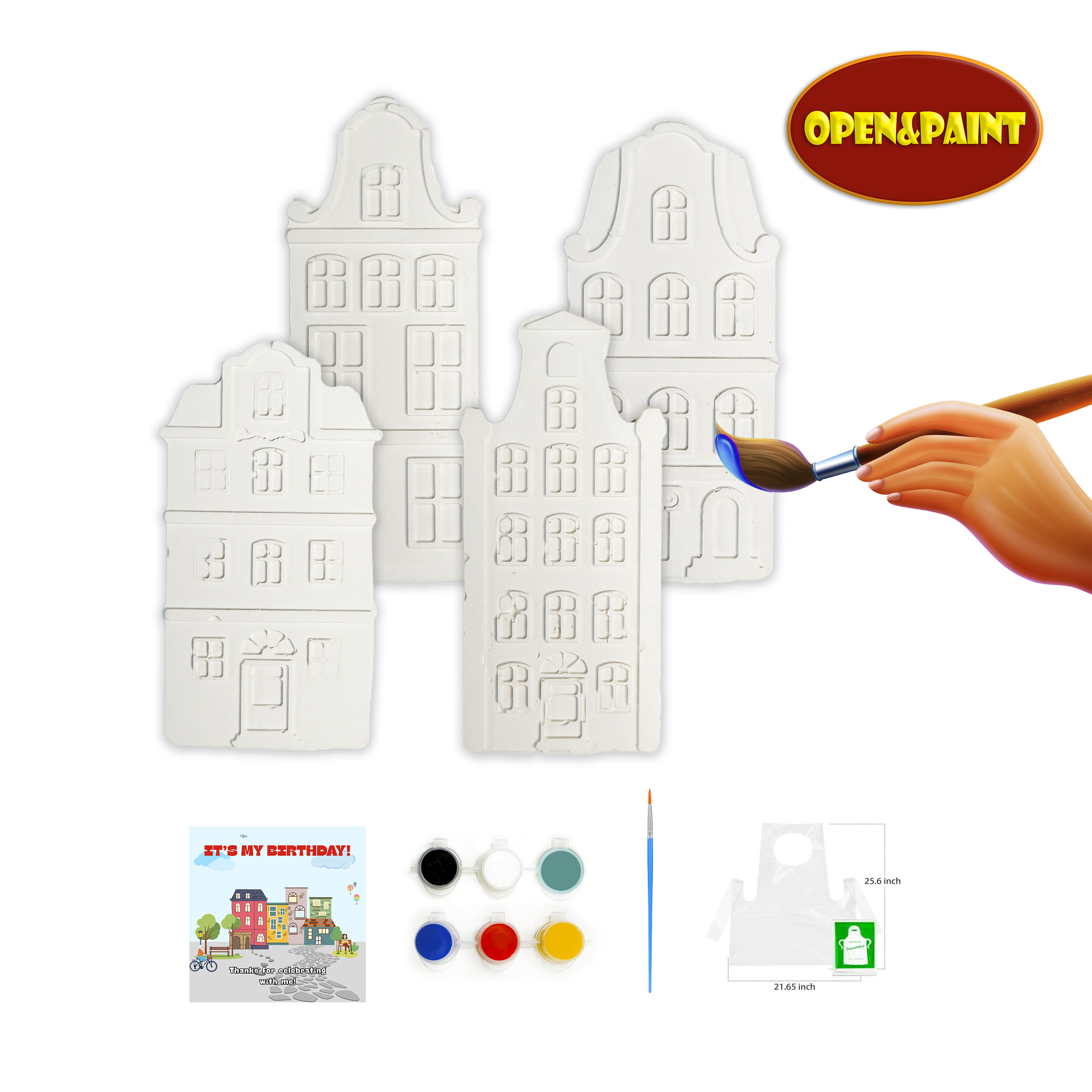 Gothic House Plaster Paint Kit, 4 pc