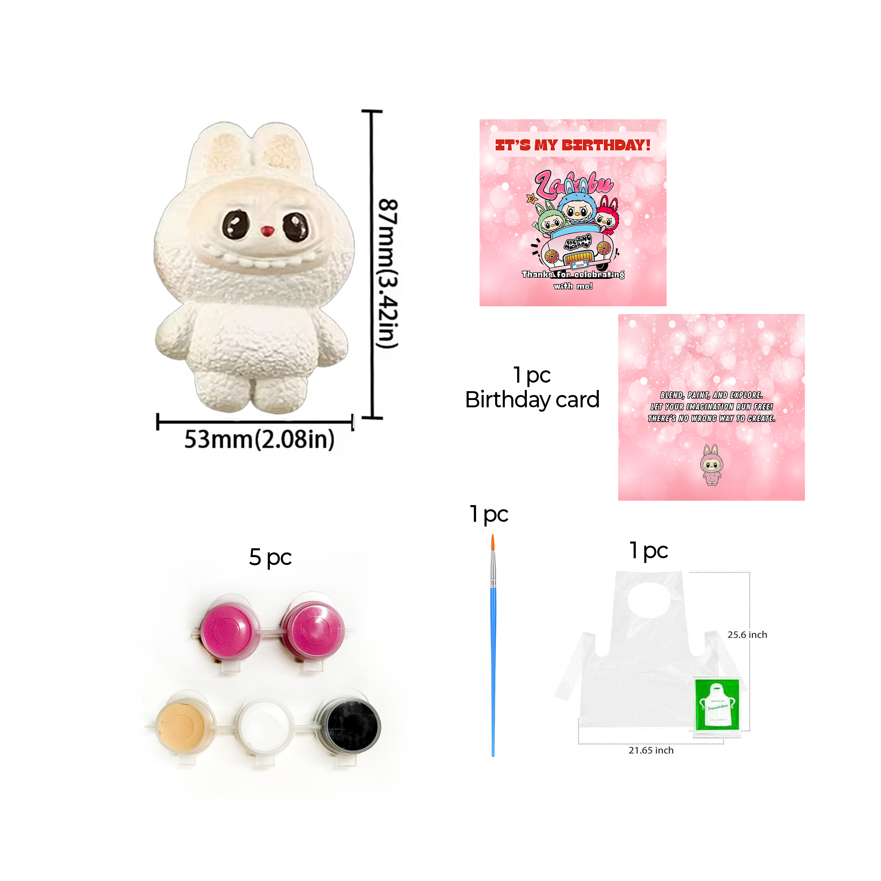 Cute Bunny Plaster Paint Kit, 1 pc