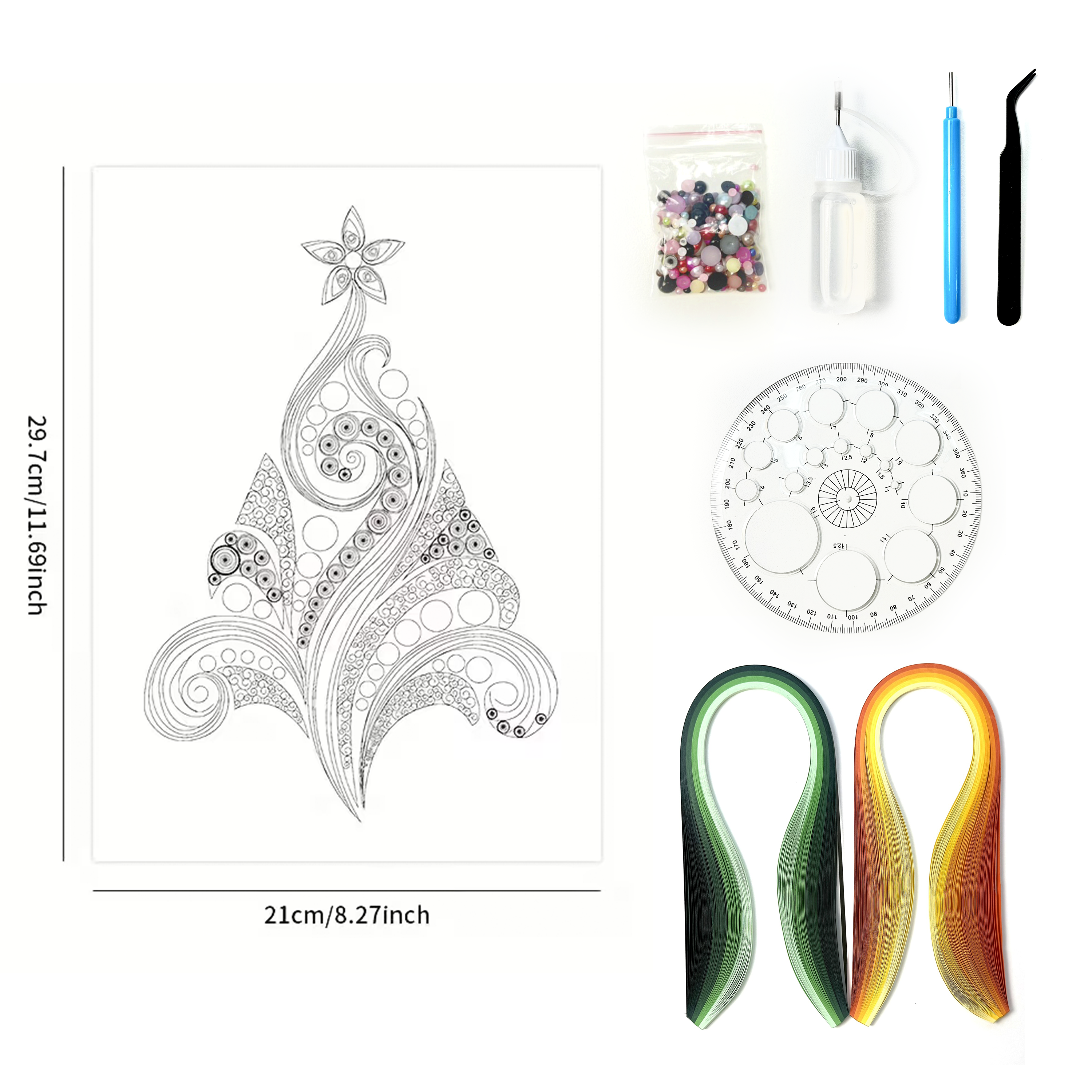 Paper Quilling Christmas Tree DIY Kit