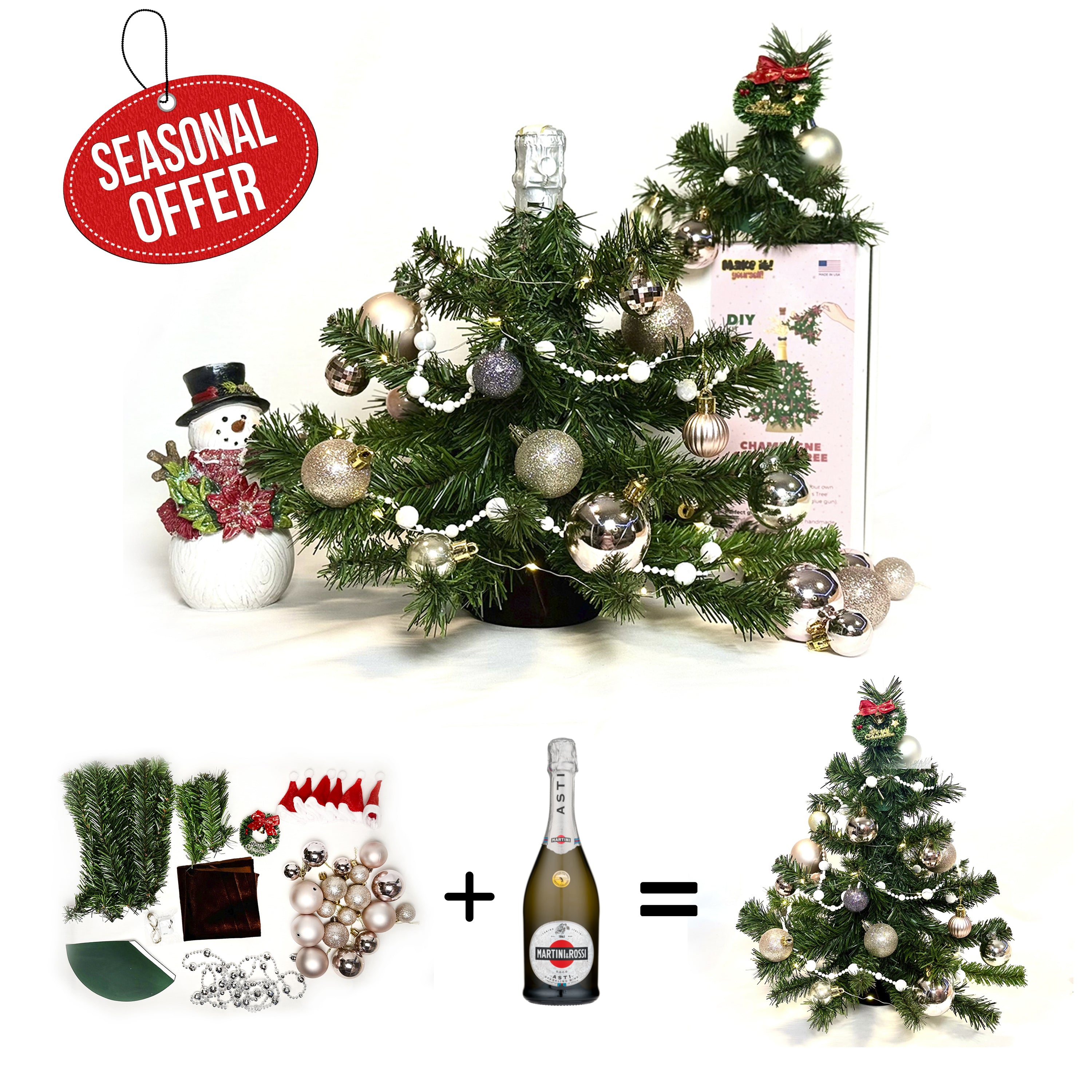 DIY Christmas Gift Kit - Champagne Surprise Tree