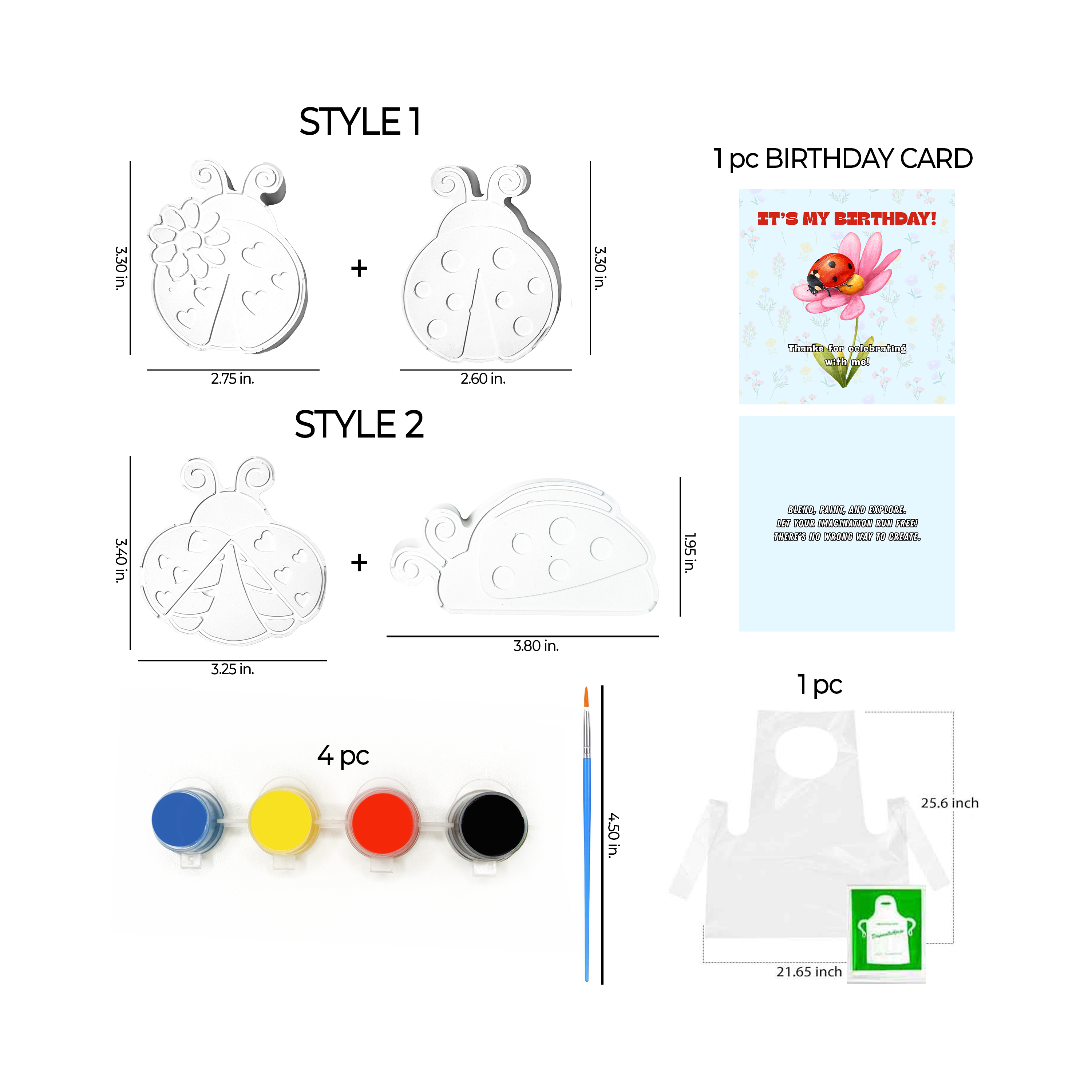 Ladybug Plaster Paint Kit, 2 pc