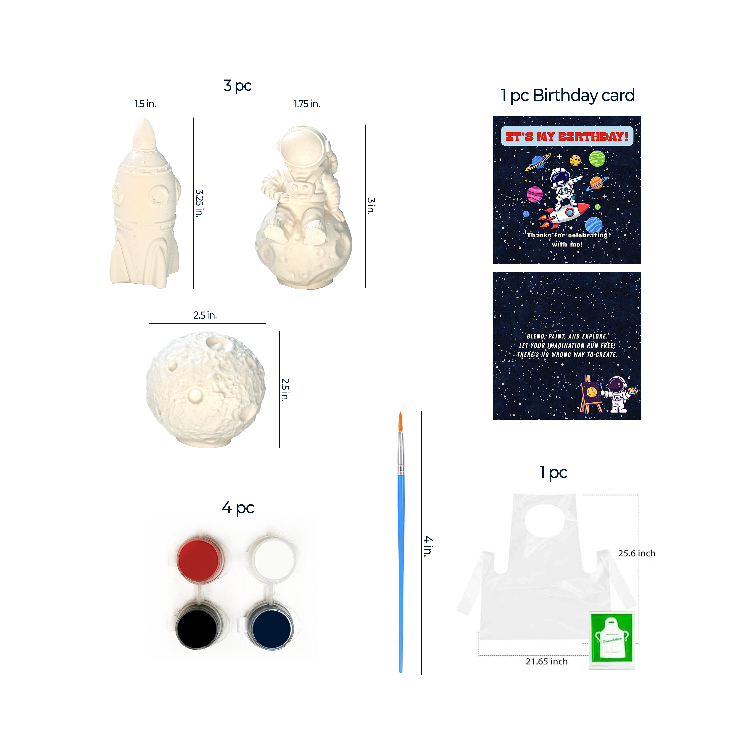 Space Plaster Paint Kit, 3 pc