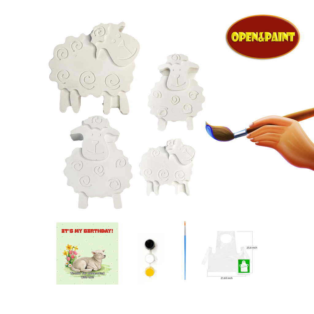 Sheep Plaster Paint Kit, 4 pc
