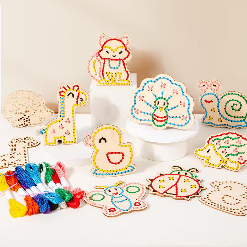 Wooden Sewing Learning Kit