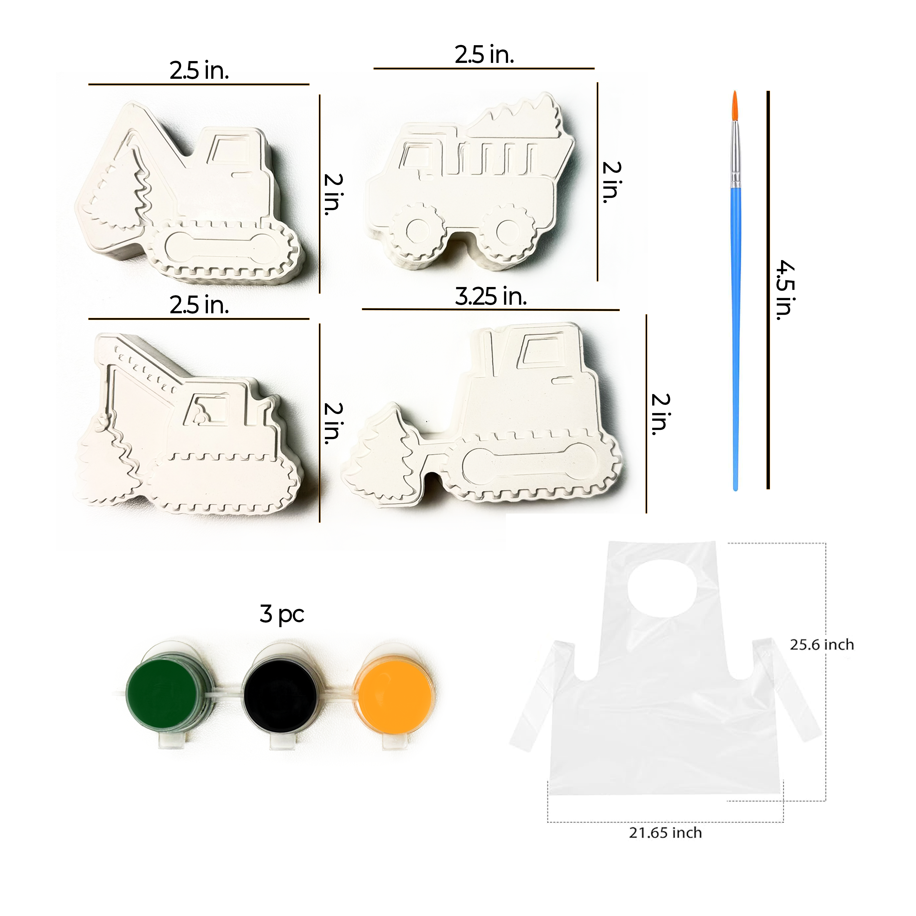 Excavator Plaster Paint Kit, 4 pc