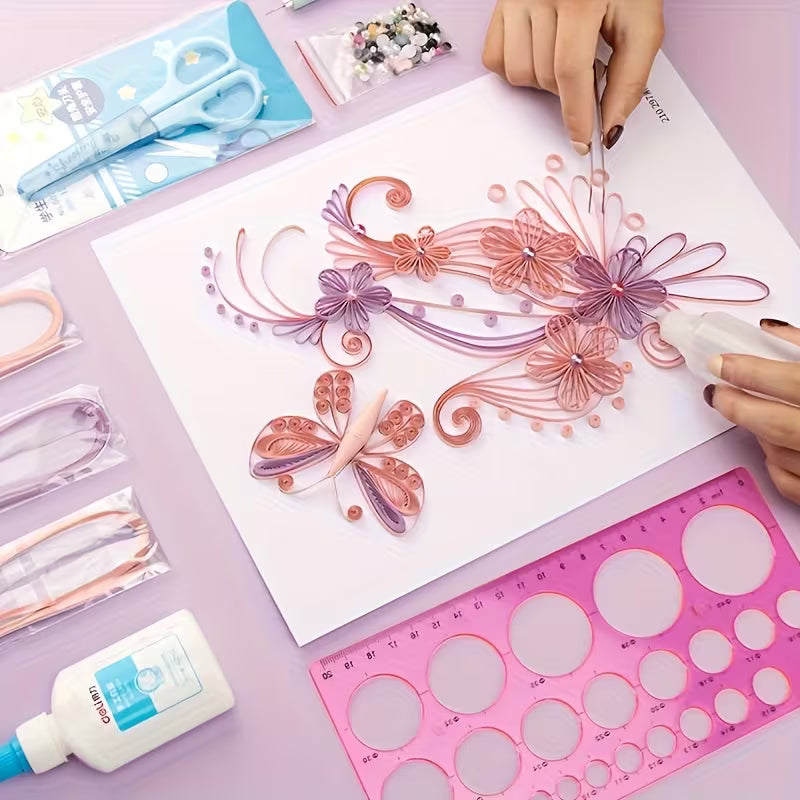 Quilling Flower And Butterfly DIY Kit