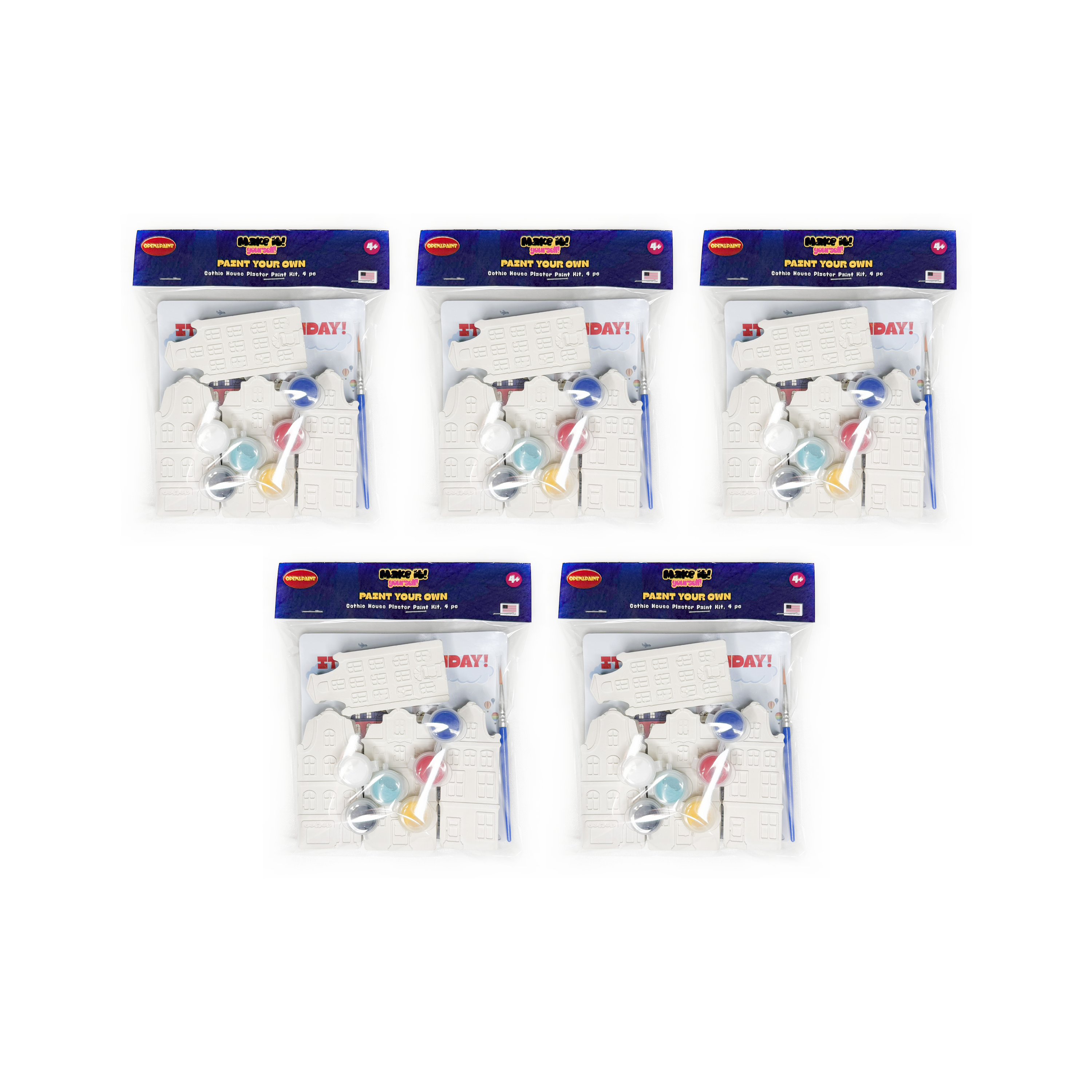 Gothic House Plaster Paint Kit, 4 pc