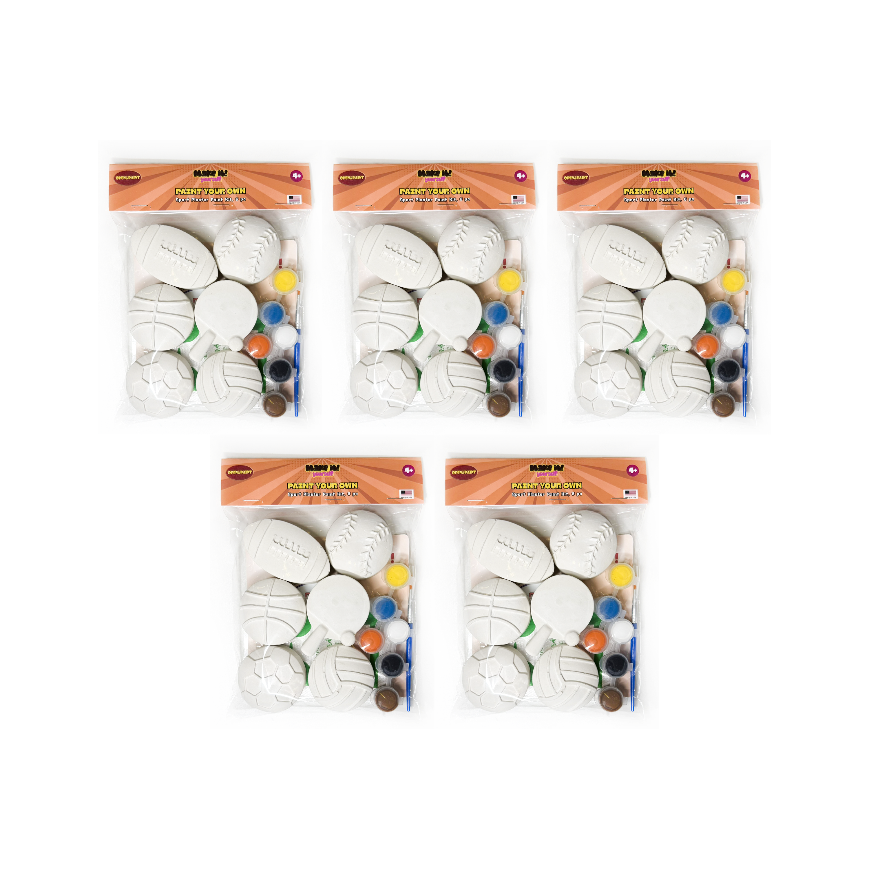 Sport Plaster Paint Kit, 6 pc
