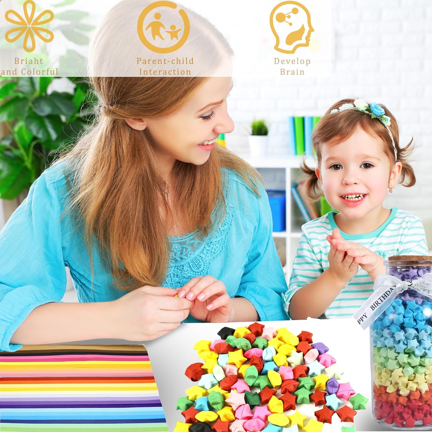 Origami Star Paper Antistress Kit