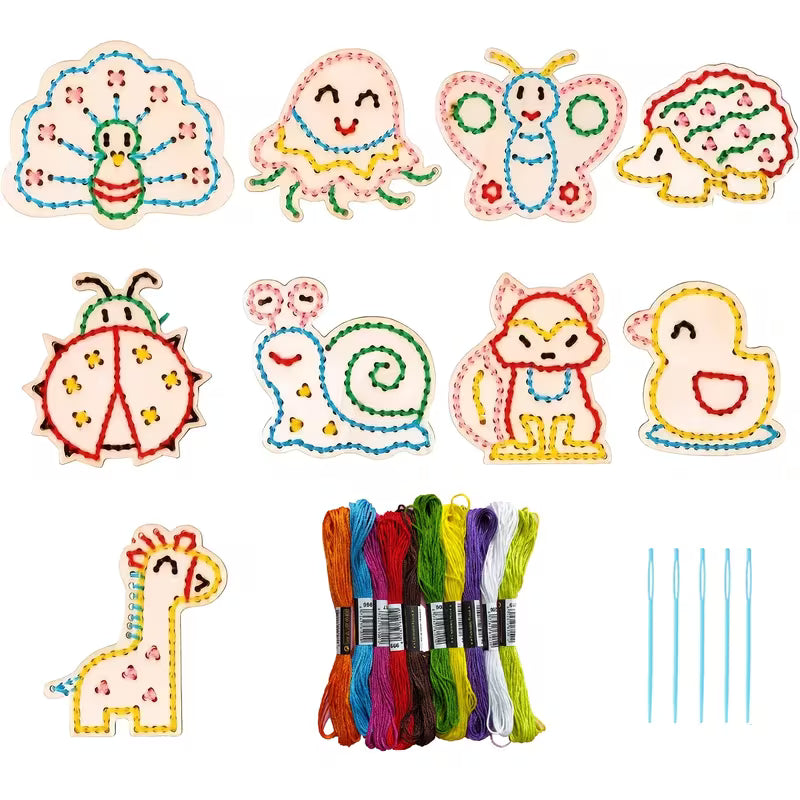 Wooden Sewing Learning Kit