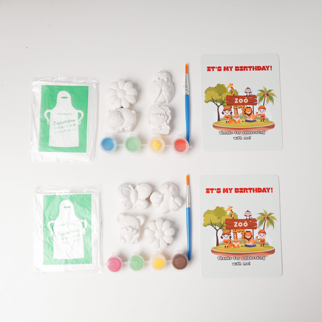 Zoo Plaster Paint Kit, 4 pc
