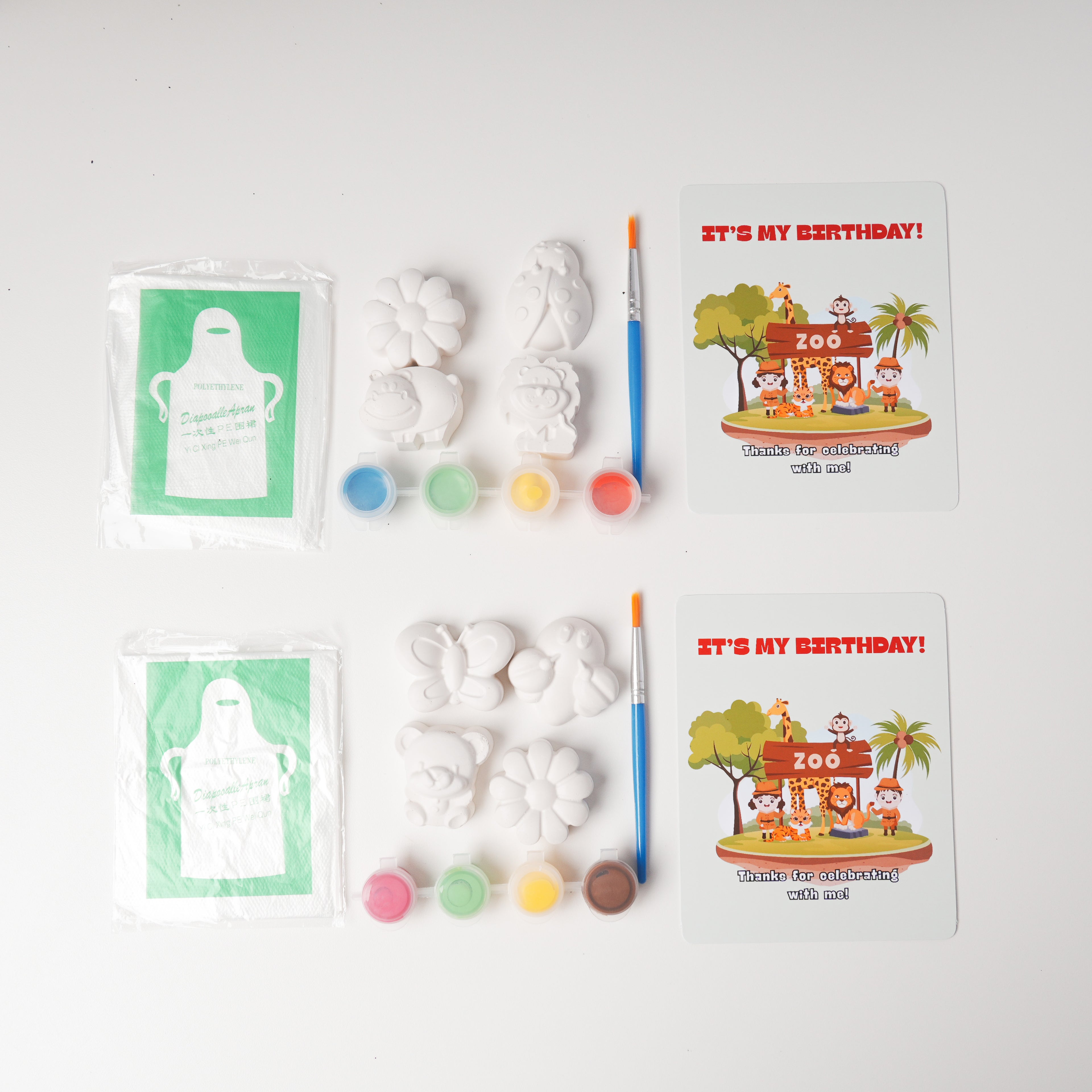 Zoo Plaster Paint Kit, 4 pc