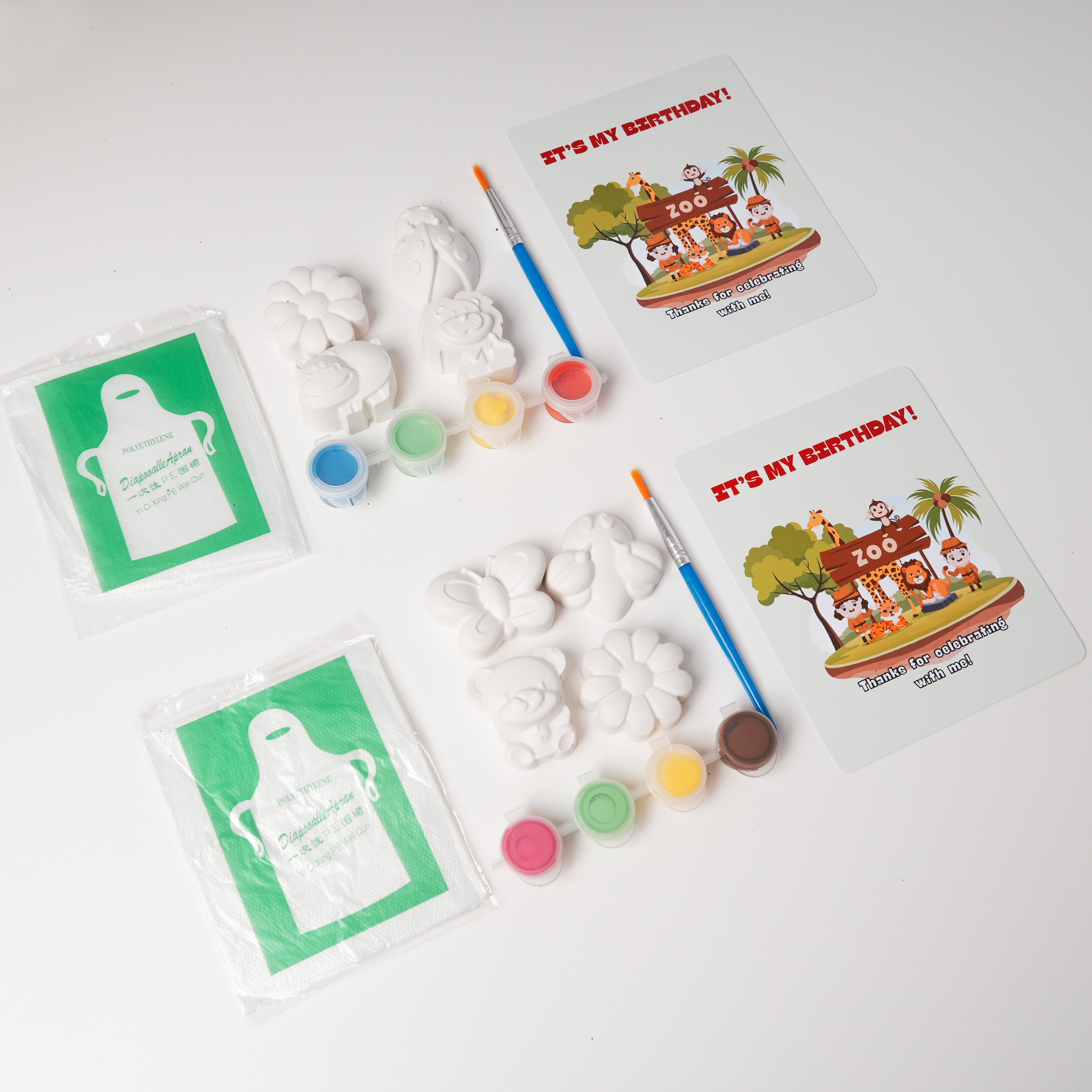 Zoo Plaster Paint Kit, 4 pc