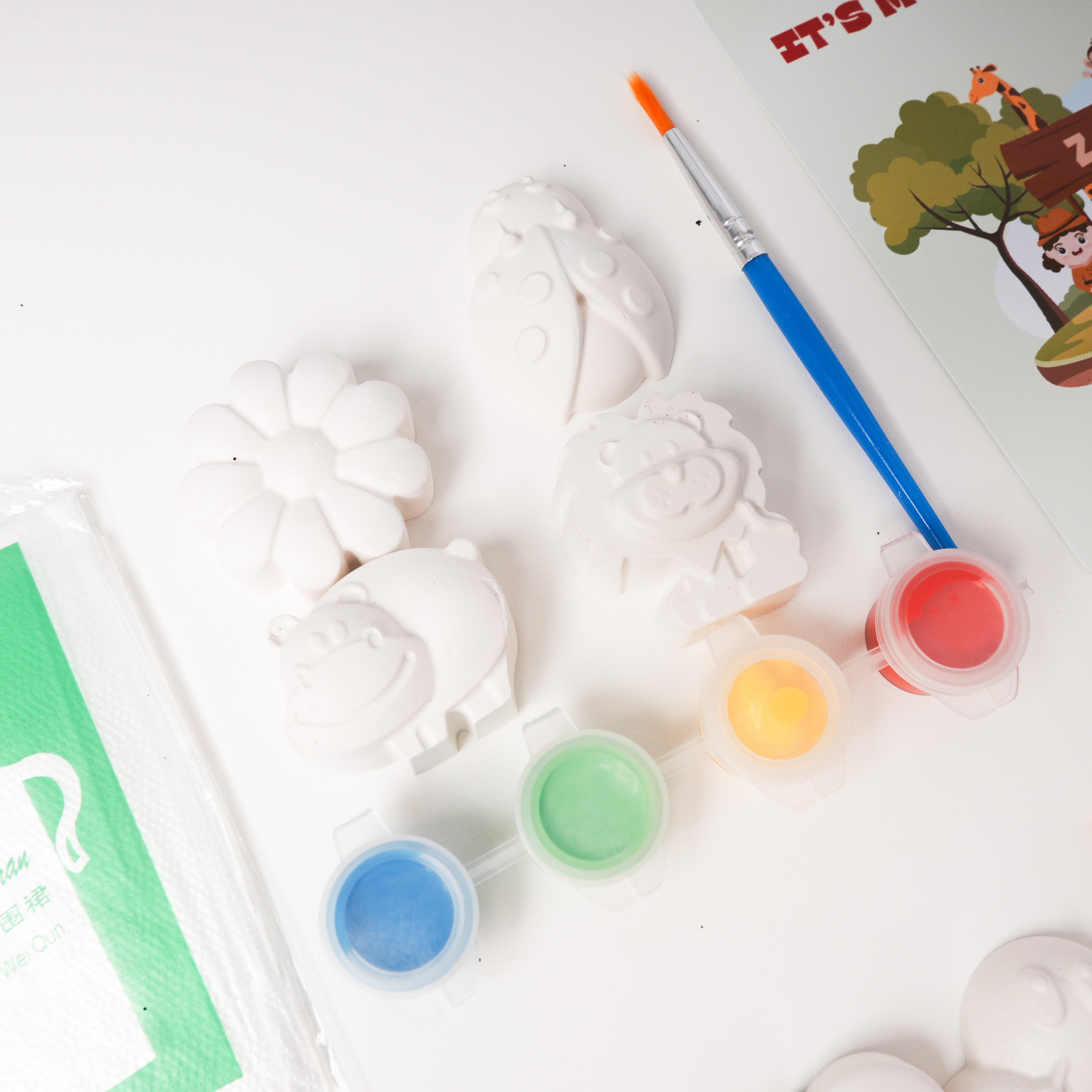 Zoo Plaster Paint Kit, 4 pc