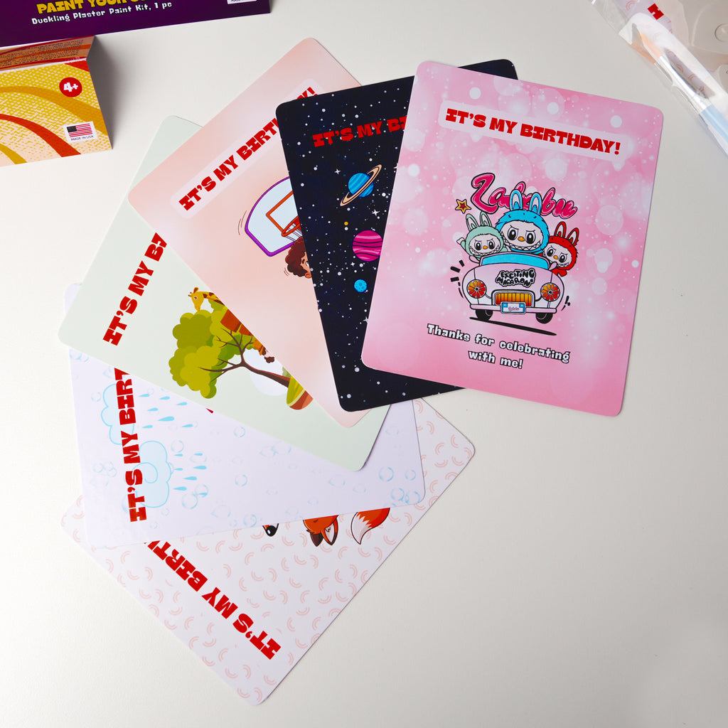 USA printed party favor insert cards for DIY craft kits