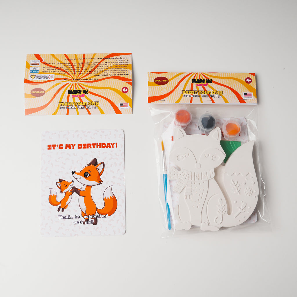 custom insert cards for party favors and paint kits