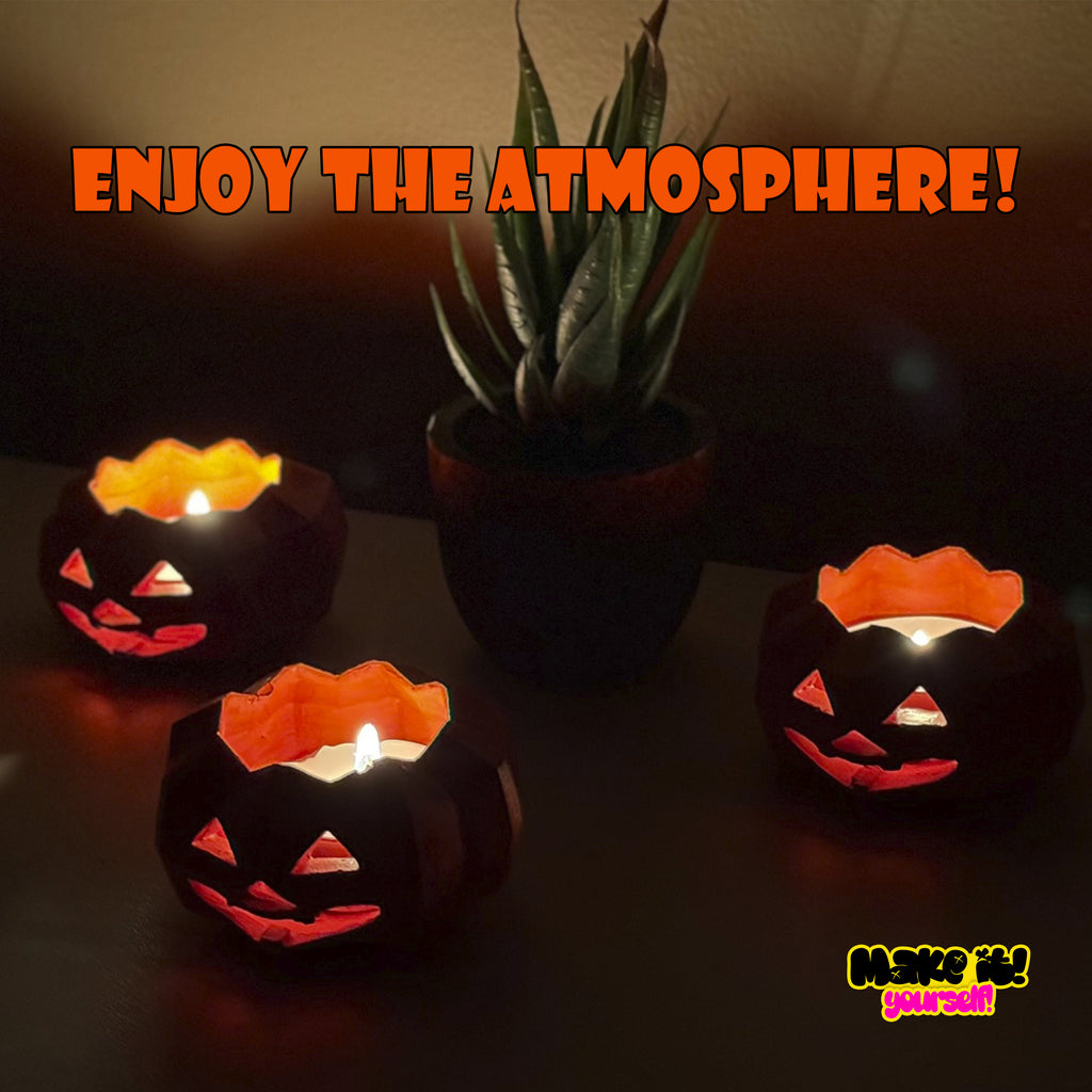Pumpkin Candlestick DIY kit Set of 3