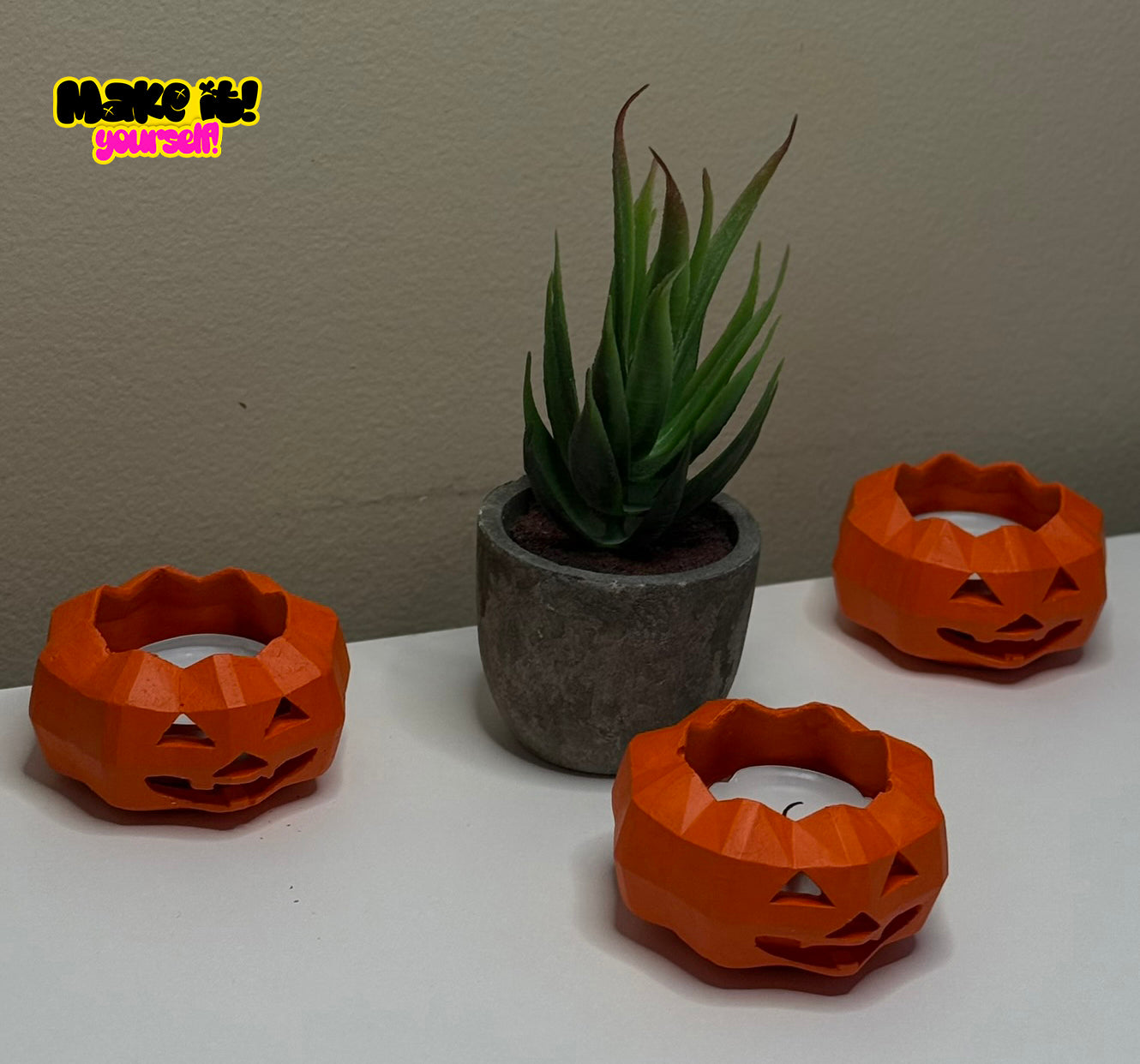 Pumpkin Candlestick DIY kit Set of 3