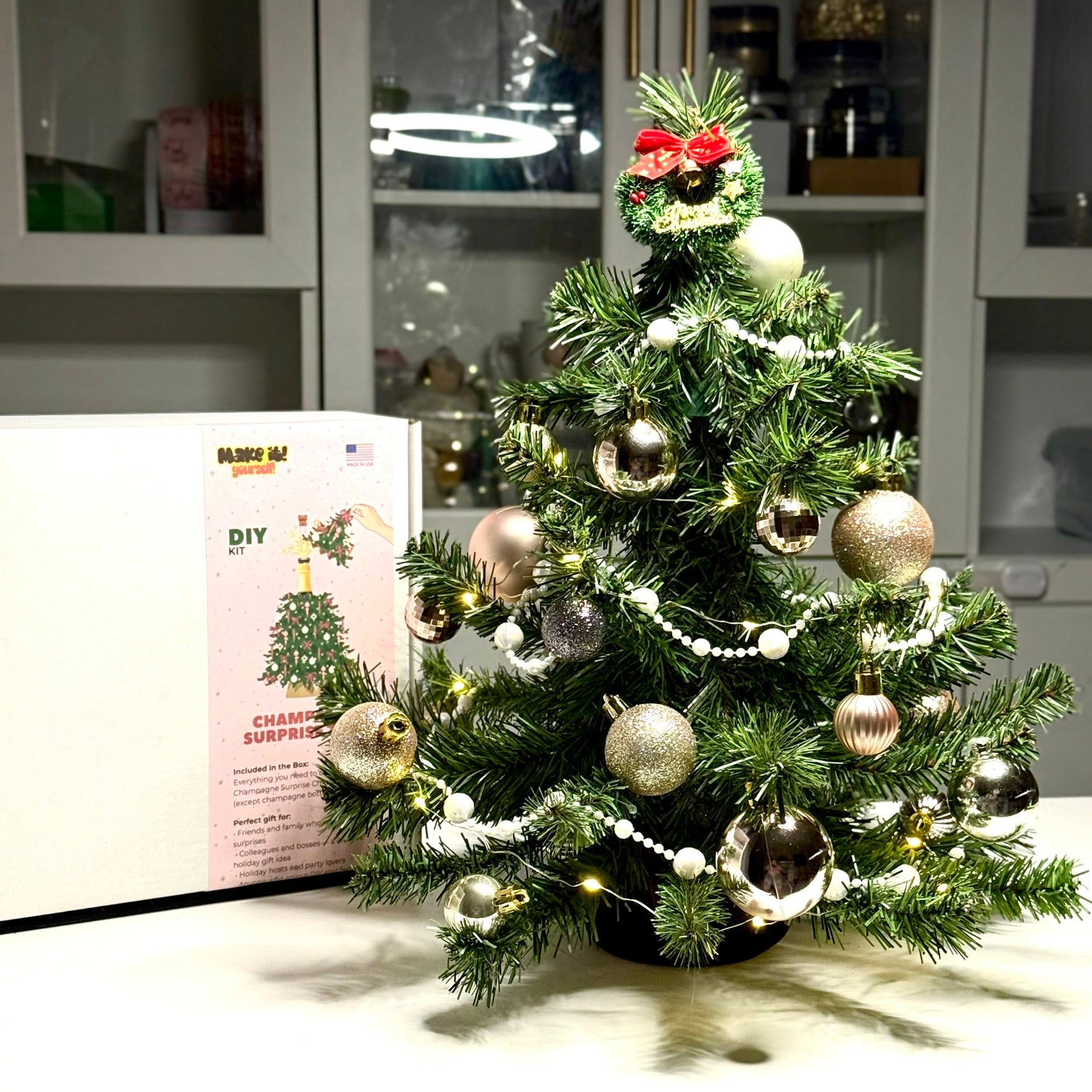 DIY Christmas Gift Kit - Champagne Surprise Tree