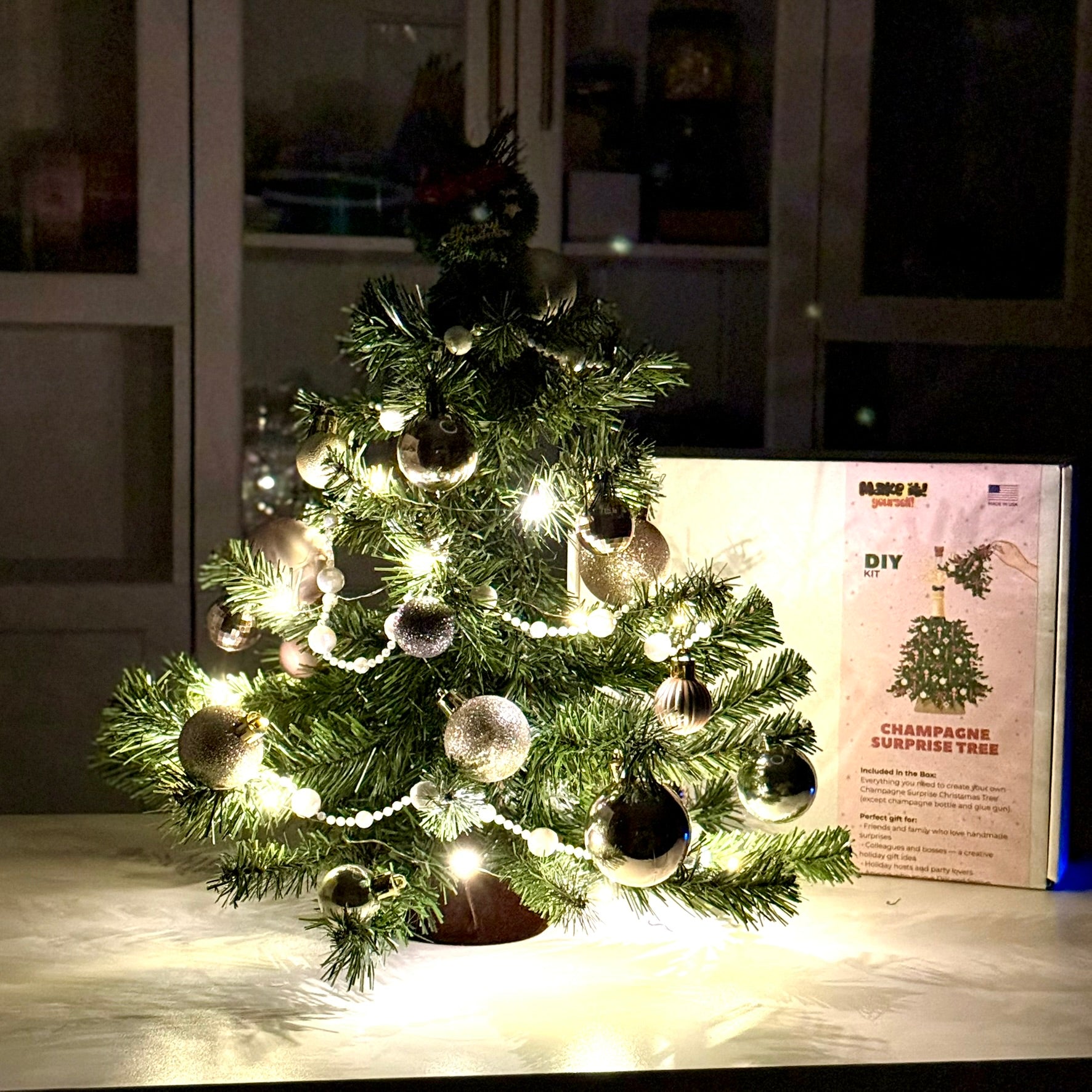 DIY Christmas Gift Kit - Champagne Surprise Tree