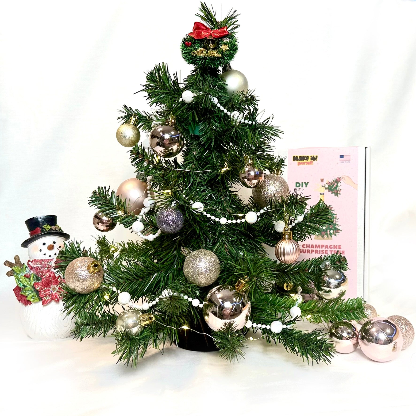 DIY Christmas Gift Kit - Champagne Surprise Tree