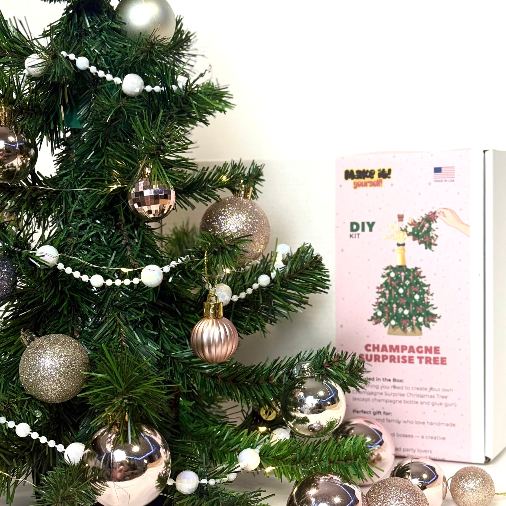 DIY Christmas Gift Kit - Champagne Surprise Tree