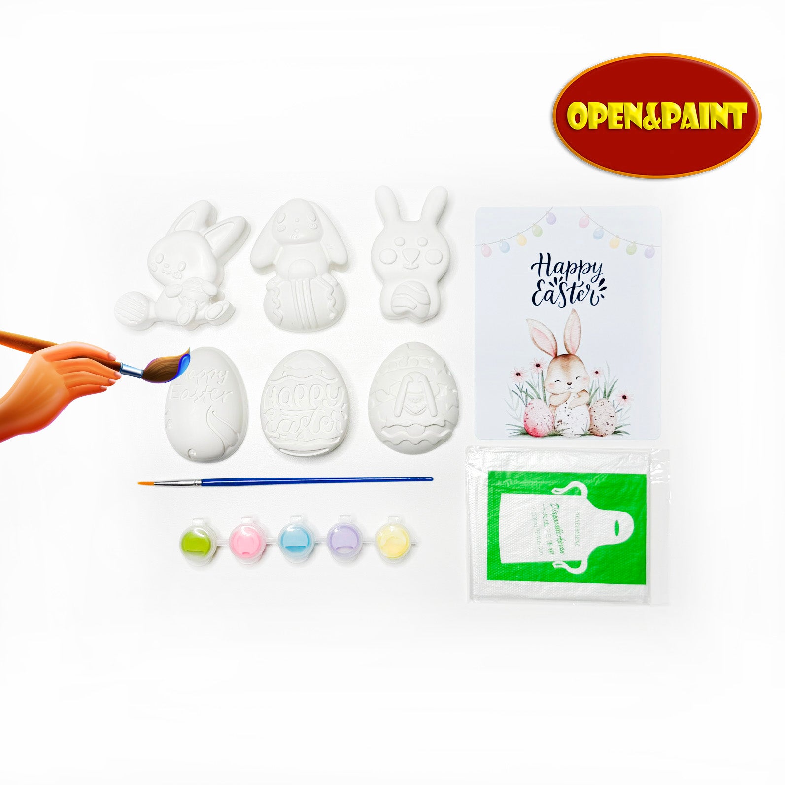 Easter Plaster Paint Kit, 6 pc