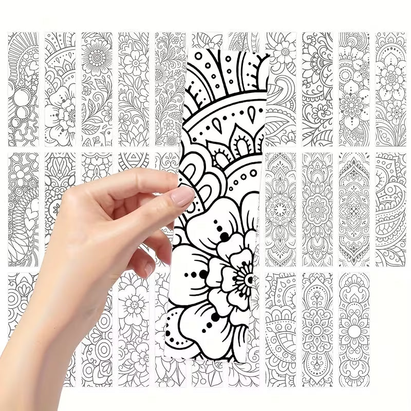 Mandala Bookmark Coloring Kit