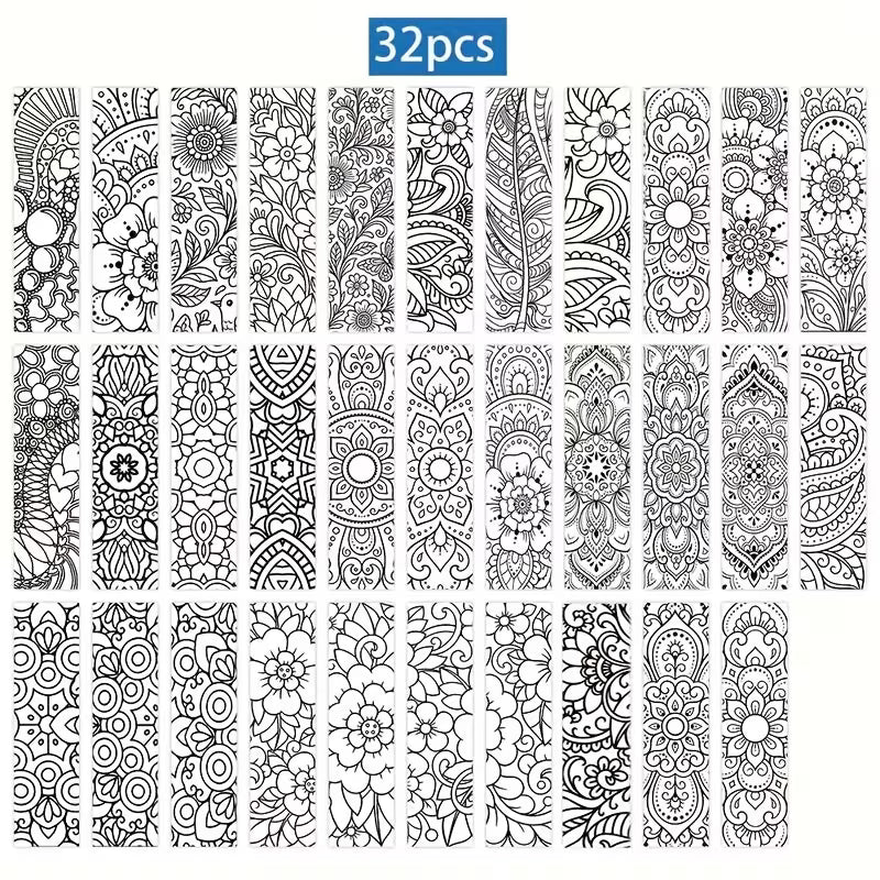 Mandala Bookmark Coloring Kit